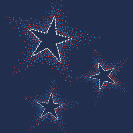 Three Stars (Red & Blue) - Women's T-shirt