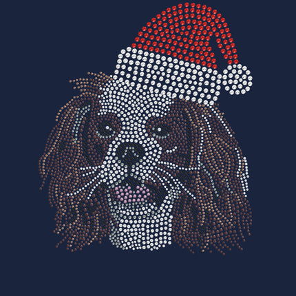 Cavalier King Charles Spaniel with Santa Hat - Women's Tee