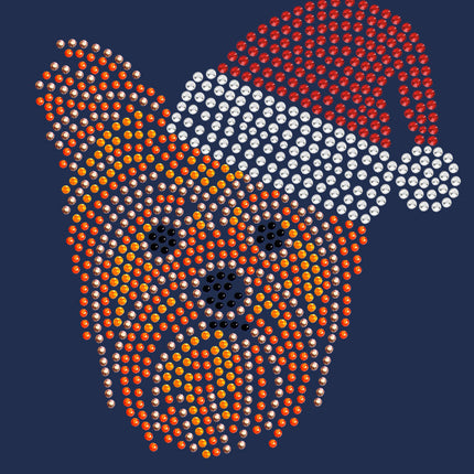 Yorkie Face 2 with Santa Hat - Women's T-shirt