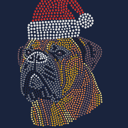 Bullmastiff with Santa Hat - Women's Tee