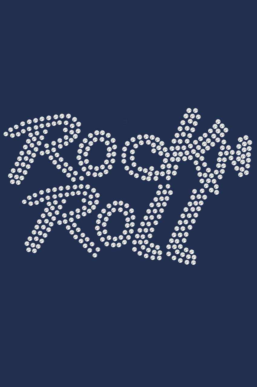 Rock n Roll (Rhinestone) - Bandanna Navy