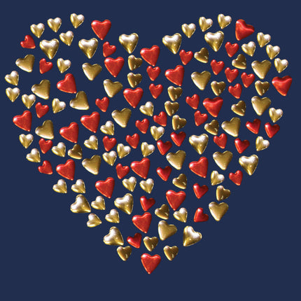 Red & Gold Nailhead Hearts - Women's T-shirt