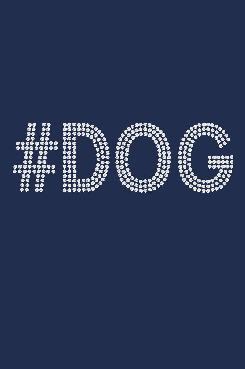 DOG (Rhinestone) - Women's T-shirt Navy