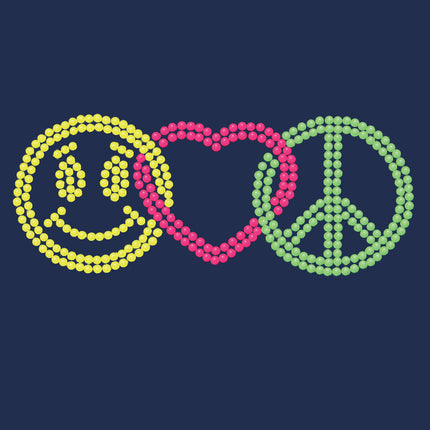 Smiley Face, Love, Peace - Women's T-shirt