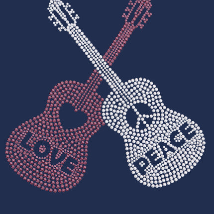 Guitars - Love & Peace - Women's T-shirt