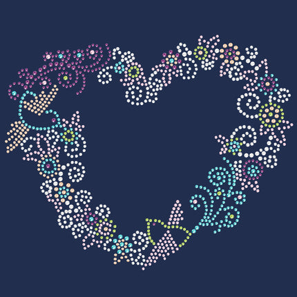 Spring Flower & Bird Heart - Women's T-shirt