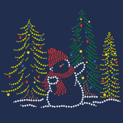 Snowman in Trees - Women's T-shirt