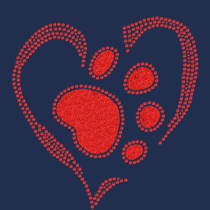 Red Paw Heart - Women's T-shirt