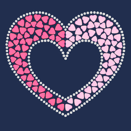 Pink & Light Pink Nailhead Hearts - Women's T-shirt