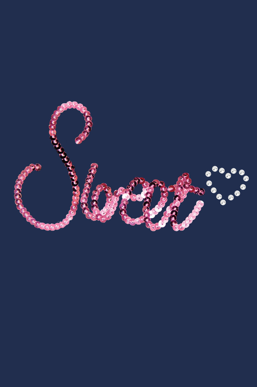 Sweet (Pink Sequins) Bandanna Navy