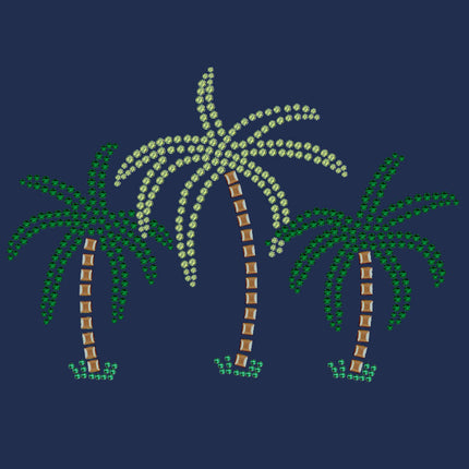 Palm Trees (Green Rhinestones) - Women's T-shirt