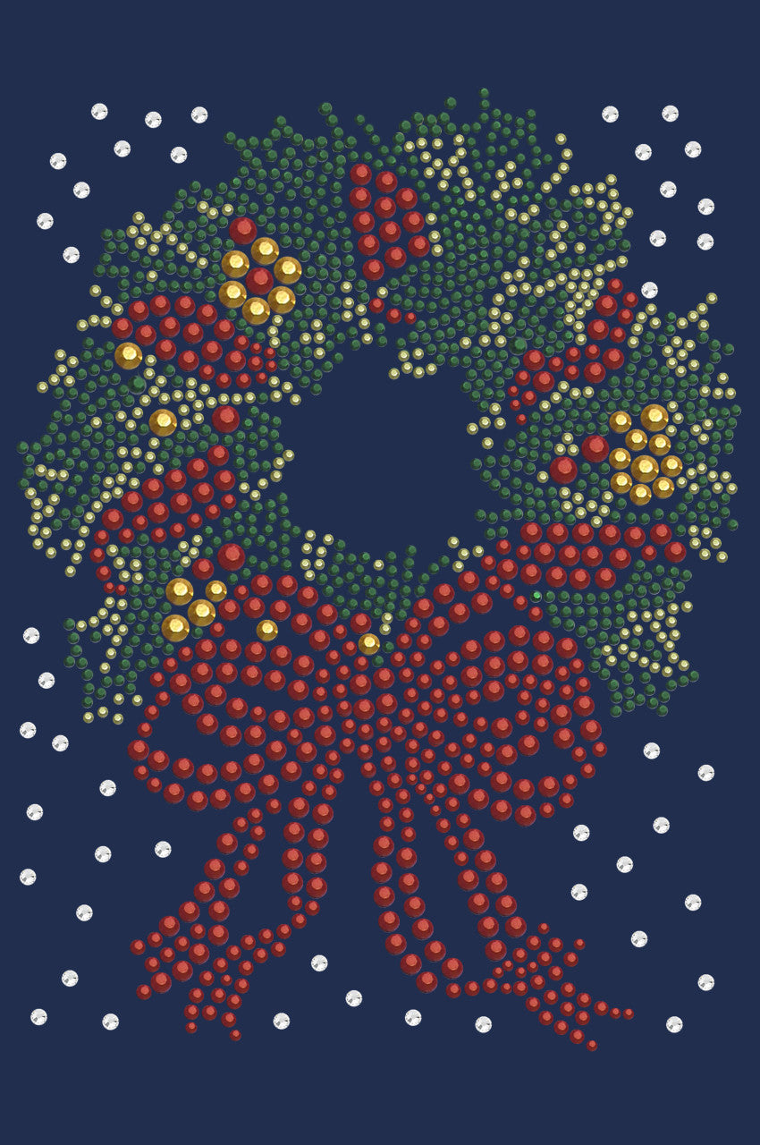 Christmas Wreath - Bandana Navy