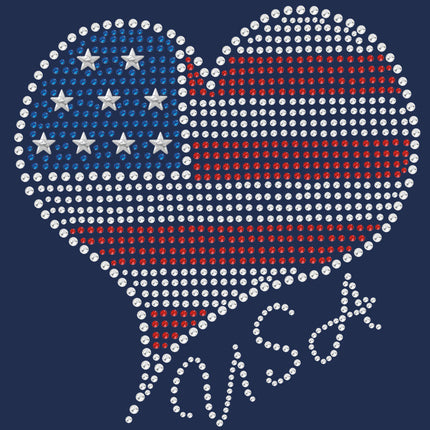 Patriotic American Heart 3 - Women's T-shirt