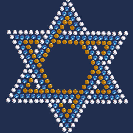 Star of David Blue & Gold (Small)- Bandanna