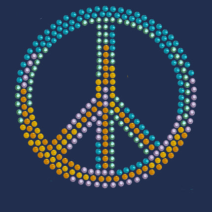 Peace Sign (Blue, Orange, Yellow, & Green) - Women's T-shirt