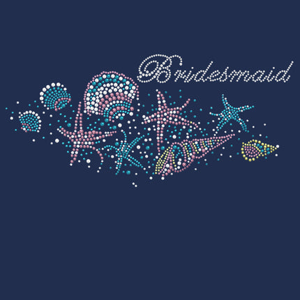 Bridesmaid with Seashells- Women's T-shirt