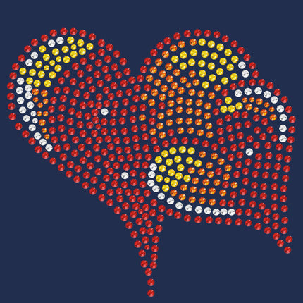 Red, Orange & Yellow Hearts - Women's T-shirt