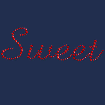 Sweet (Red Rhinestuds) - Women's T-shirt