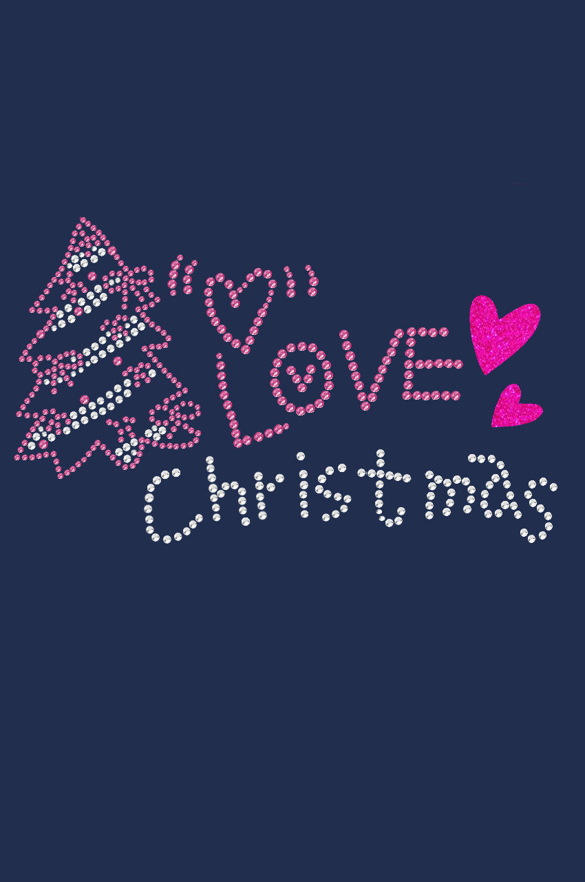 Love Pink Christmas - Bandana Navy