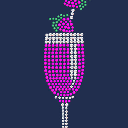 Strawberry Daiquiri - Austrian crystal Rhinestones - Women's T-shirt