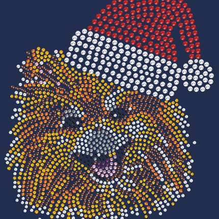 Pomeranian with Santa Hat - Women's T-shirt