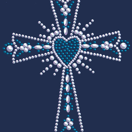 Cross (Silver & Blue) - Women's T-shirt