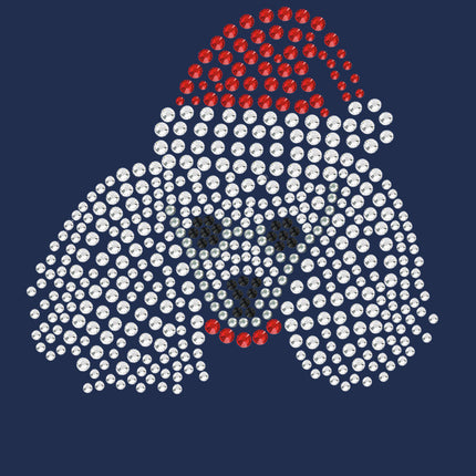 Poodle Face with Santa Hat - Women's T-shirt