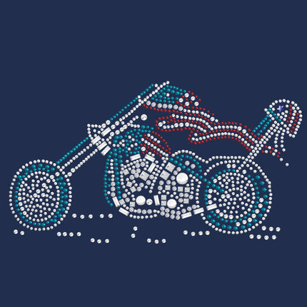 Motorcycle - Red, White, & Turquoise - Women's T-shirt