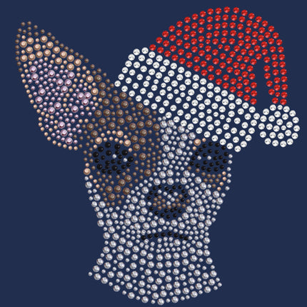 Chihuahua Face with Santa Hat - Bandana