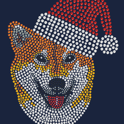 Shiba Inu with Santa Hat - Women's Tee