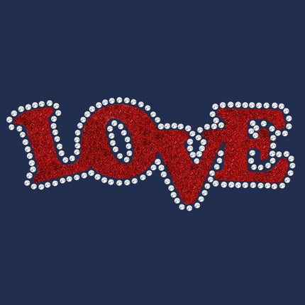 Love (Red Glitter ) - Women's T-shirt