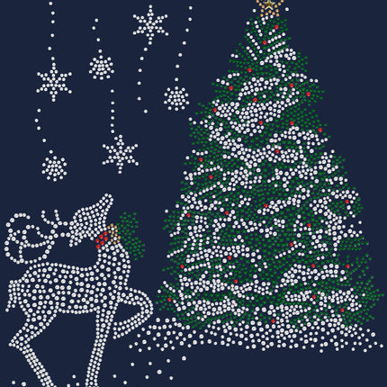 Christmas Tree with Reindeer - Women's Tee