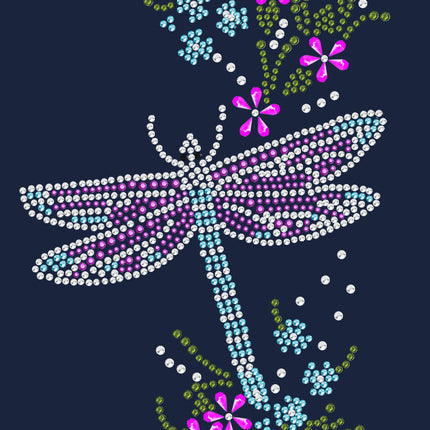 Dragonfly with Flowers - Women's Tee