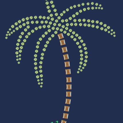 Palm Tree (Green Rhinestones) - Women's T-shirt