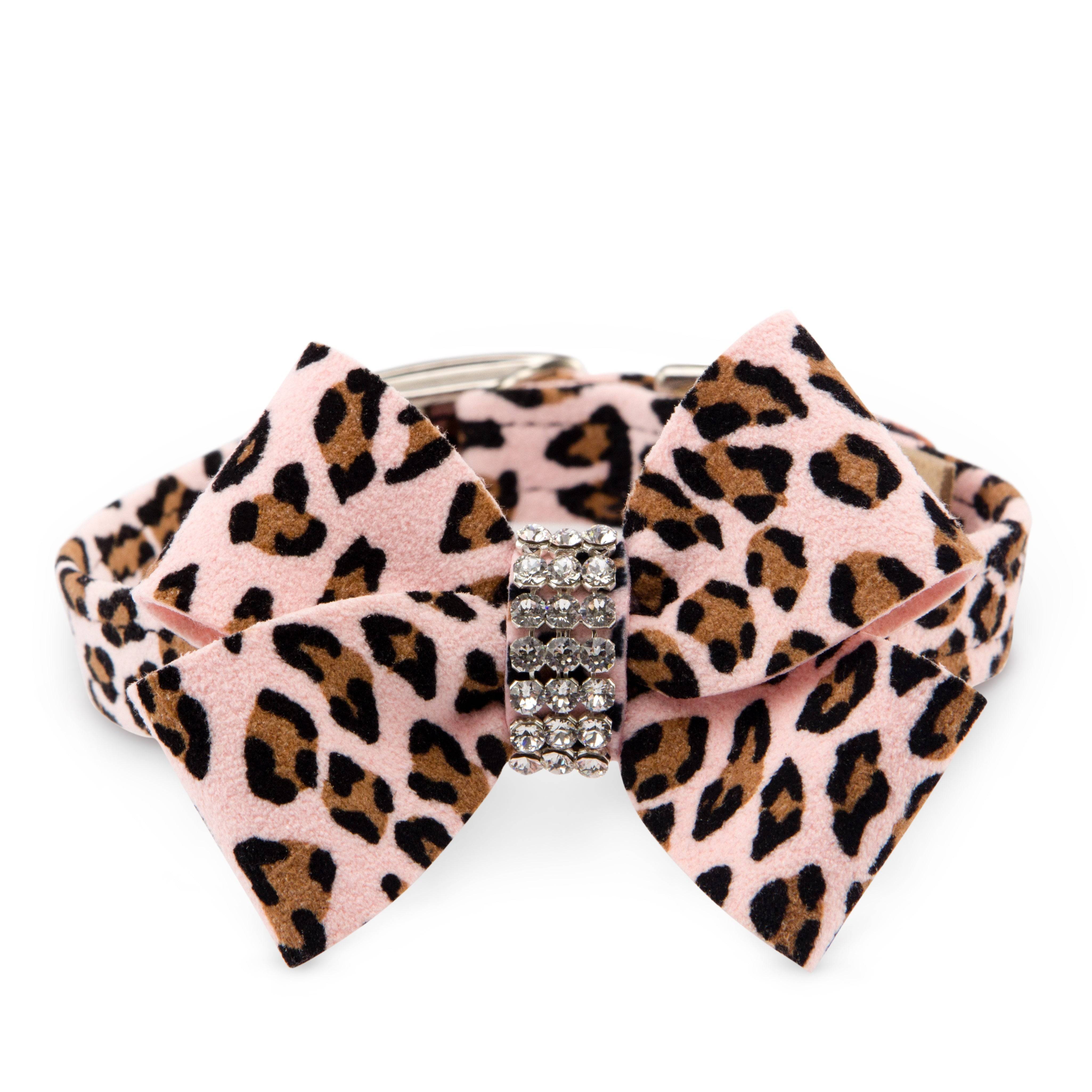 Cheetah Couture Nouveau Bow Collar Pink Cheetah