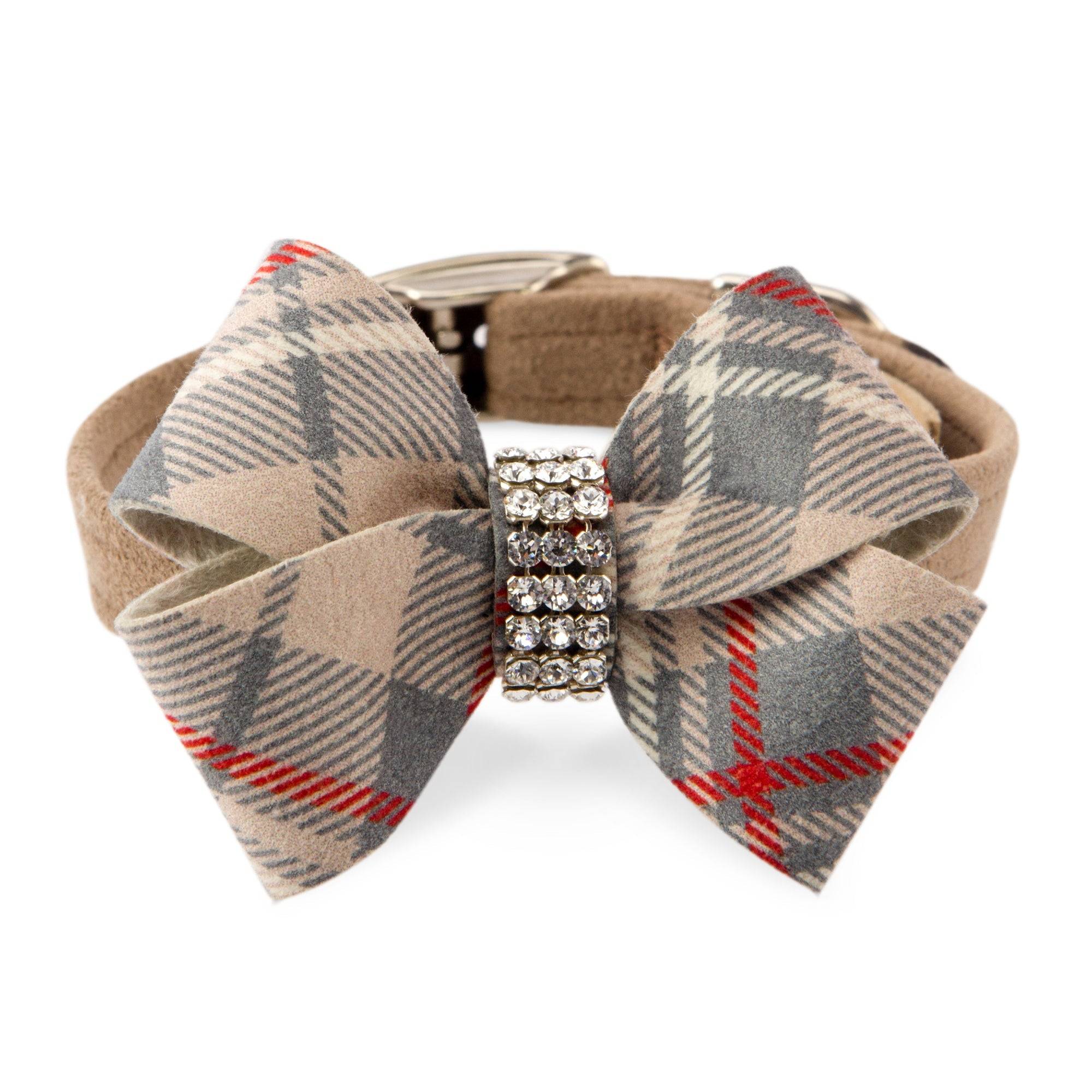 Scotty Doe Plaid Nouveau Bow Collar Fawn