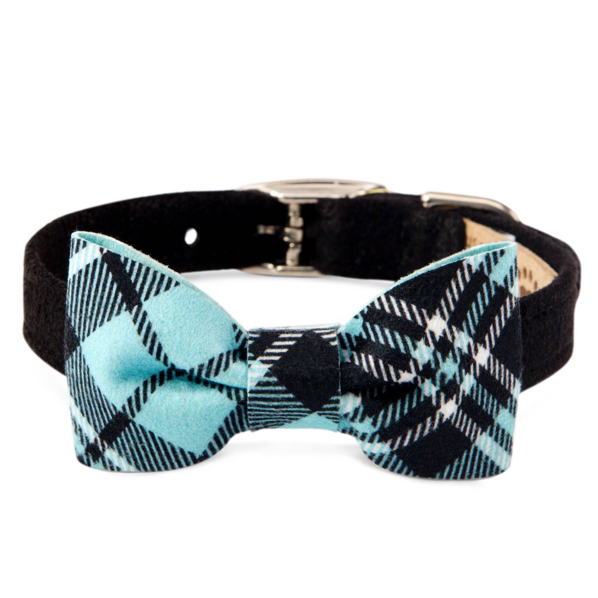 Scotty Tiffi Plaid Bow Tie Collar Black