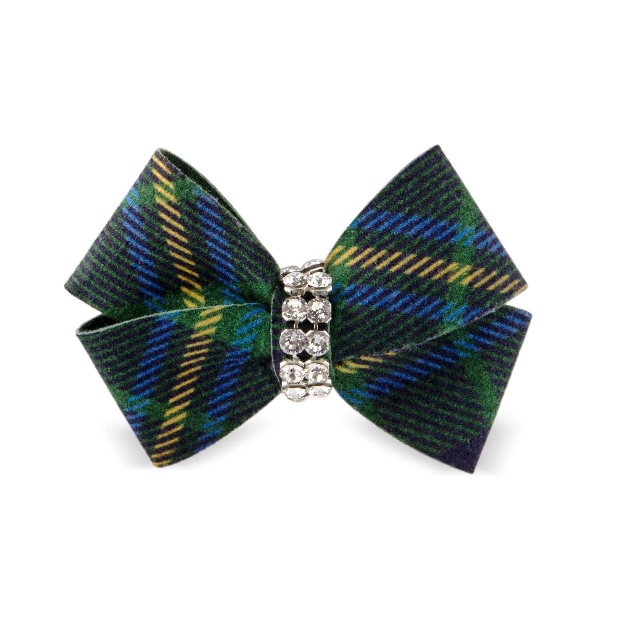 Scotty Nouveau Bow Hair Bow Forest Plaid