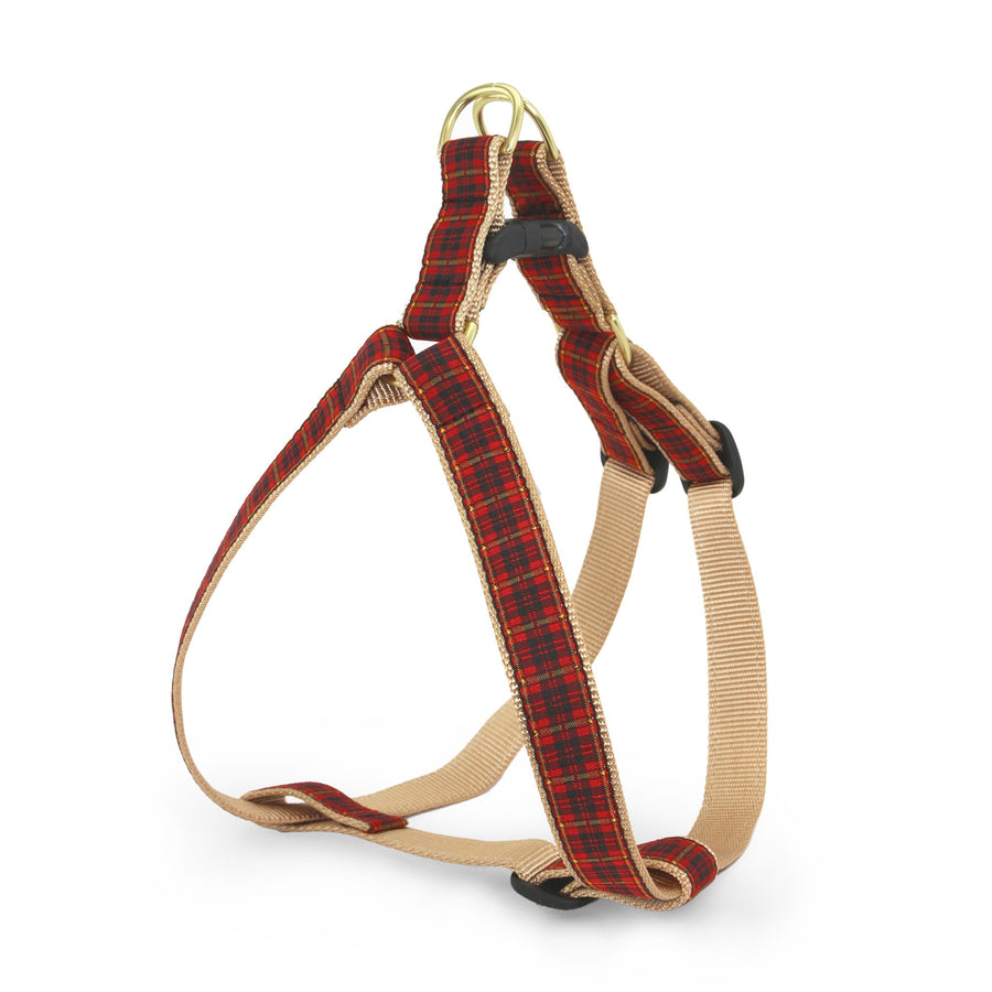 New Red Plaid Dog Harness