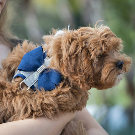 Indigo Nouveau Bow Tinkie Harness with Indigo Trim