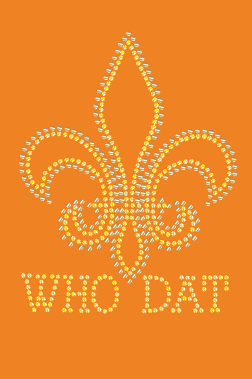 Fleur de Lis with Who Dat - Bandanna Orange