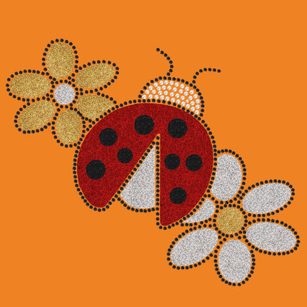 Glitter Ladybug & Daisies - Bandanna