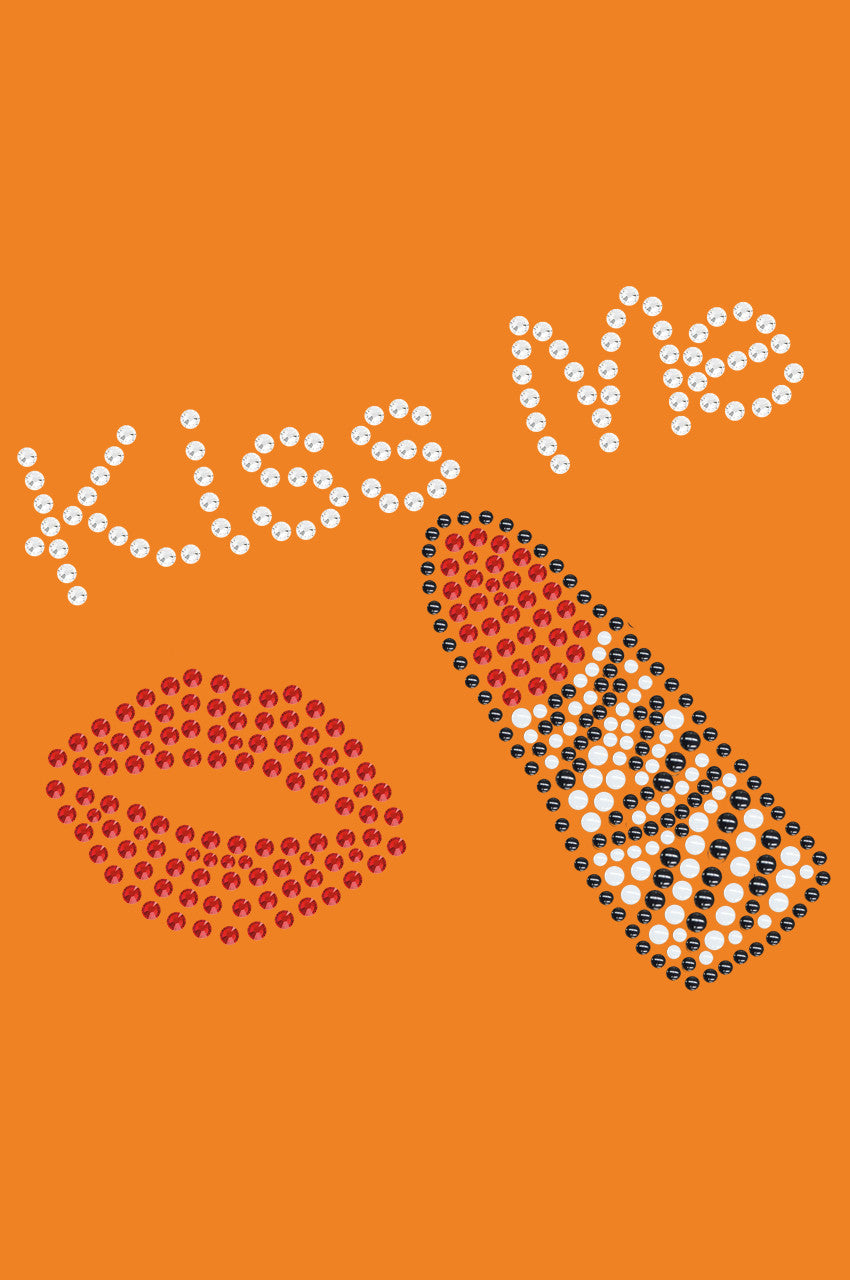 Kiss Me with Lips and Lipstick - Bandanna Orange