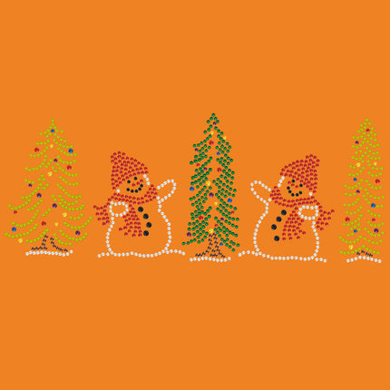 Two Snowmen in Trees - Bandana