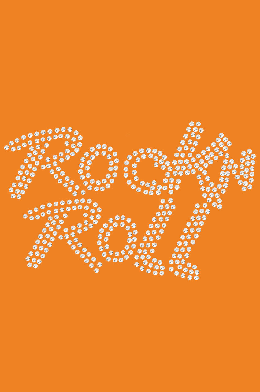 Rock n Roll (Rhinestone) - Bandanna Orange