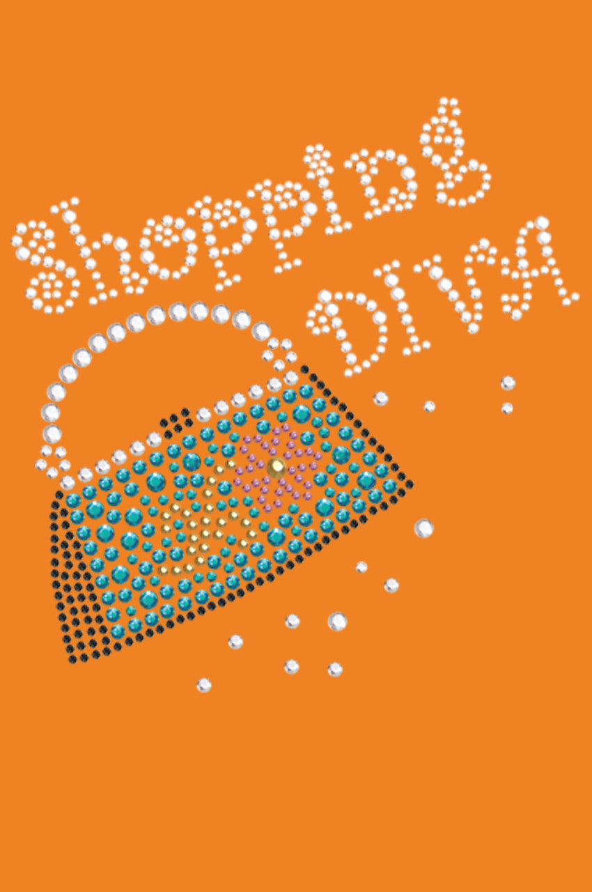 Shopping Diva & Handbag - Bandanna Orange