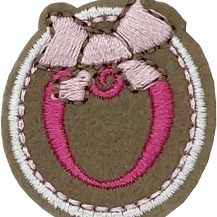 Curly Pink O- Patch