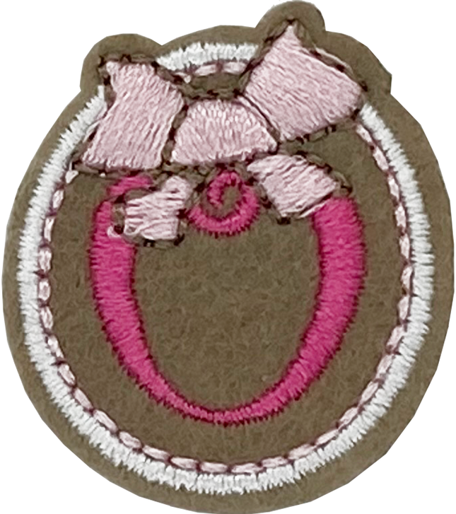 Curly Pink O- Patch