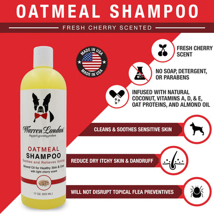 Oatmeal Shampoo For Dogs With Itchy Skin and Coats