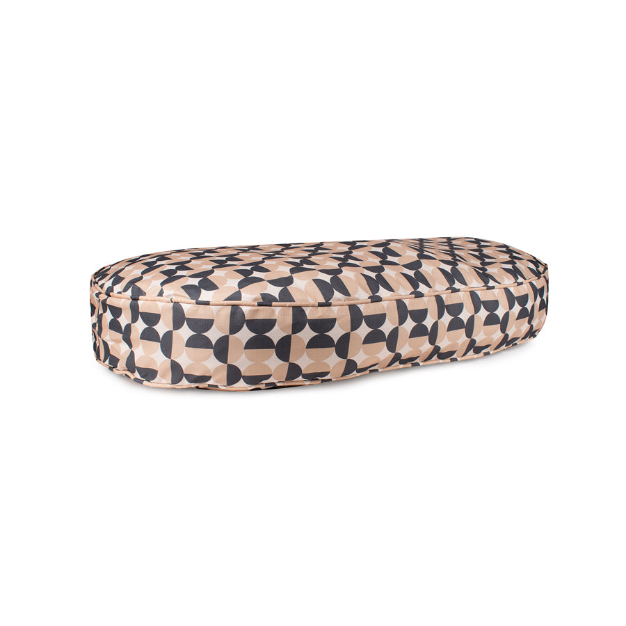 Oval Lounger Geo Modern Dog Bed - Natural Geo